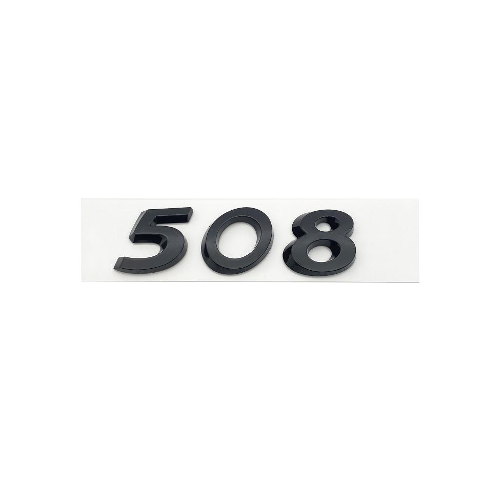 2026 Horká Samolepka na Auto 3D Černé Stříbrné Písmena 206 207 301 307 308 408 508 Znak pro Peugeot Auto Blatník Kufr Zadní Logo Samolepka
