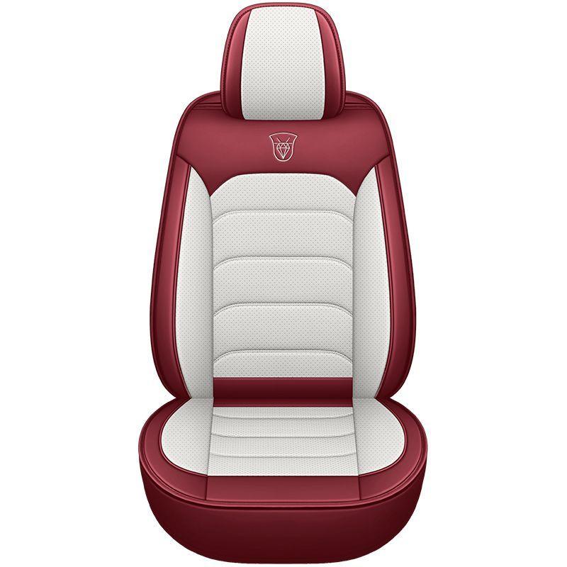 Car Seat Covers Full Set, 5 Seats Universal Leather Seat Covers for Cars, Breathable Automotive Seat Cover for Most Sedans, Trucks, SUVs