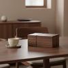 Walnut Wood Tissue Box Long-Lasting for Living Room, Bedside Table