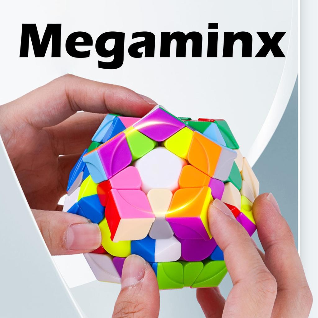 FAVNIC Megaminx/Magic Tower Magic Cube, Cute 3x3x3 Magical Cube, Competition Puzzle, Knowledge Toy (Megaminx Stickerless Version)