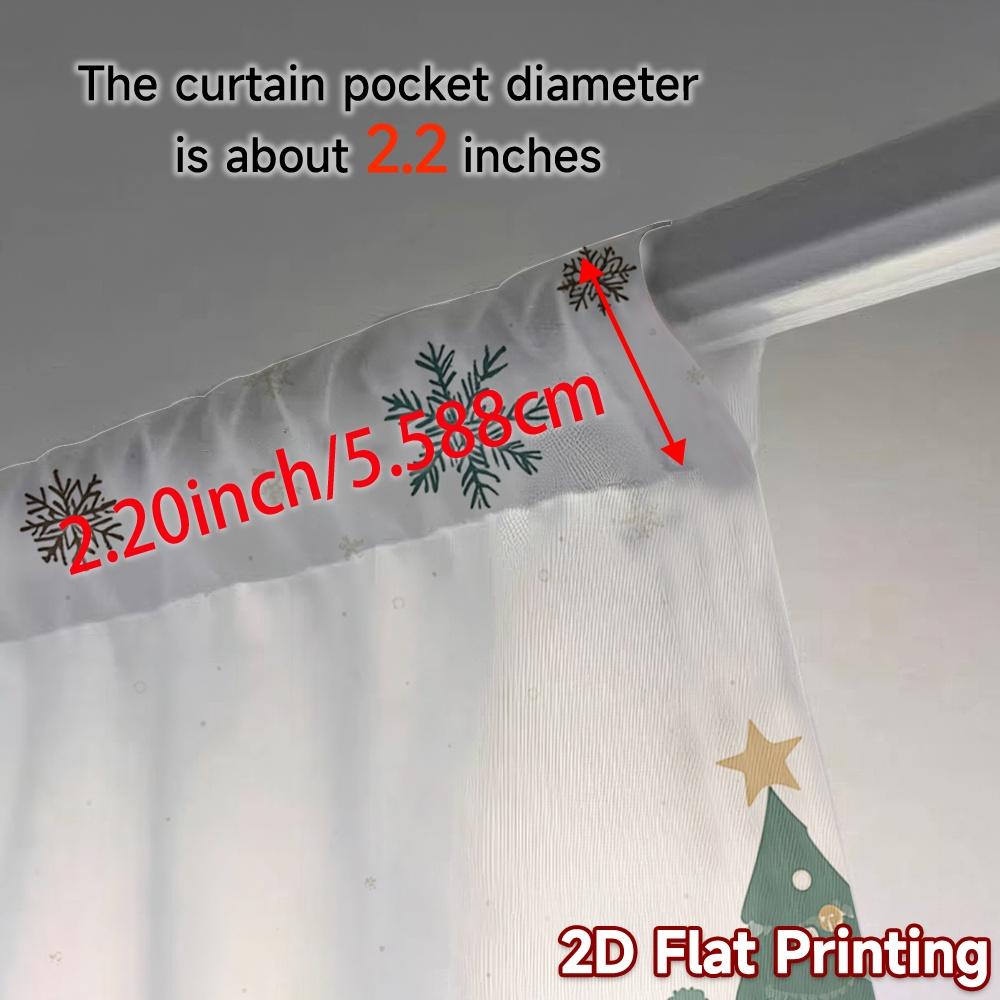 2 Stück, Vorhänge Weihnachtsbäume Schneemänner Rentiere Geschenke Moderne Vorhänge Vielseitige Polyestervorhänge Wärmeisolierung und Raum