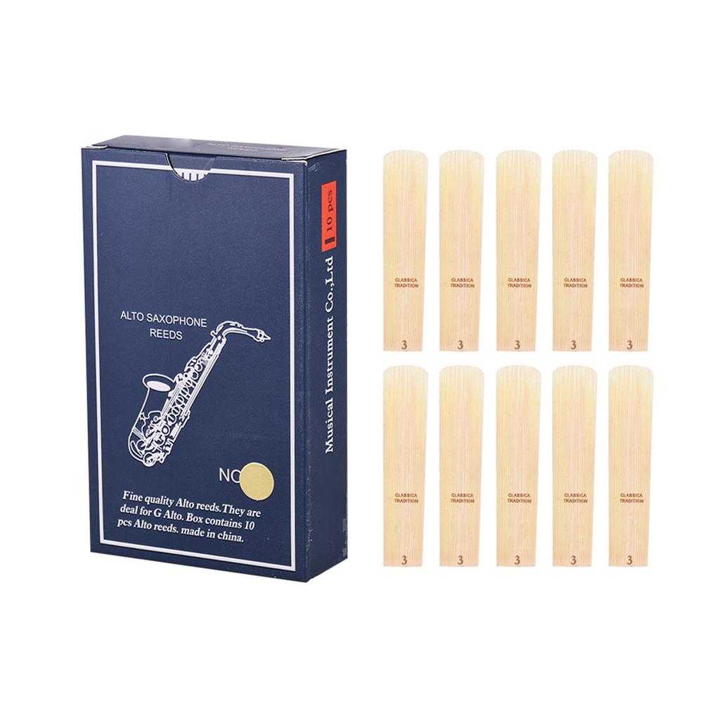 Normal Level G Alto Saxophone Sax Reeds Strength 3.0 for Beginners, 10pcs  Box
