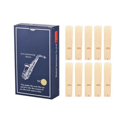 Normal Level G Alto Saxophone Sax Reeds Strength 3.0 for Beginners, 10pcs  Box