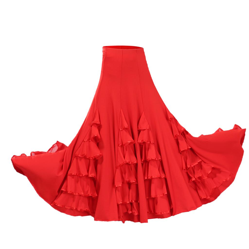 Ballroom Dance Dresses Practise Dancing Dress Modern Waltz Tango Skirt - Purple, As Described