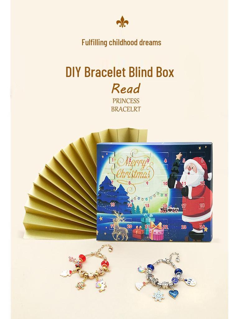 24-Day Reindeer Christmas Surprise Bracelet Set for Kids