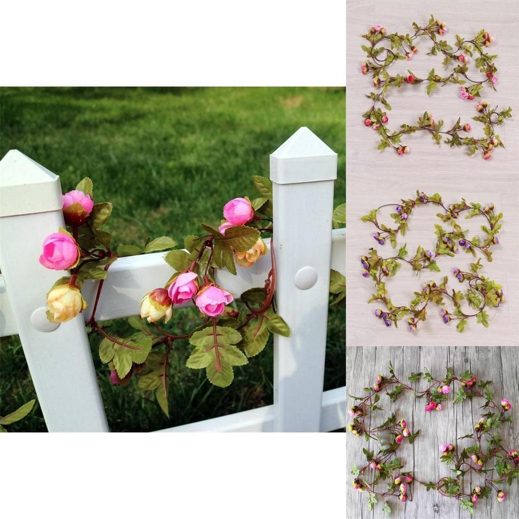 Beautiful 42 Flowers Artificial Silk Rose Fake Flower Garland For Diy Party Decoration