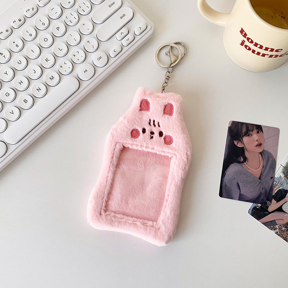 Star Idol Cute Animal Plush Card Holder - 3" Polaroid Display & Protective Sleeve Ornament