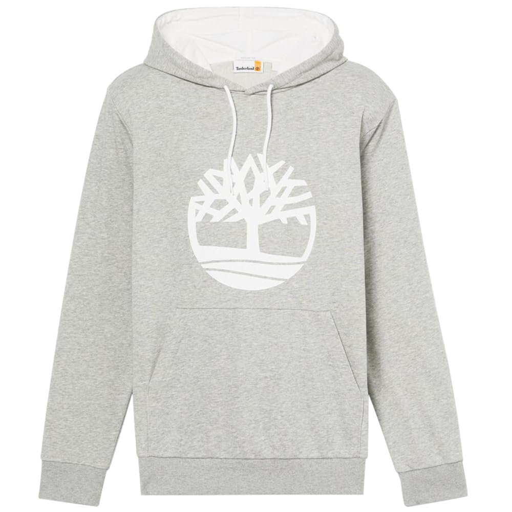 

Timberland Men s Tree Logo Loopback Hoodie, Medium Gray Heather, TB0A6AZ40521