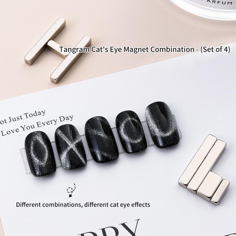 4 ks manikúra s multifunkčním magnetem na nehty salon Cat Eye s dlouhým proužkem Magnet na nehty francouzské kočičí oko sada pro nástroje s UV gelem