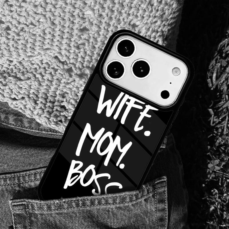 Wife Mom Boss Phone Case For iPhone 17 AIR 16 Pro Max 15 14 Pro 11 12 13 Shockproof Silicone Cover