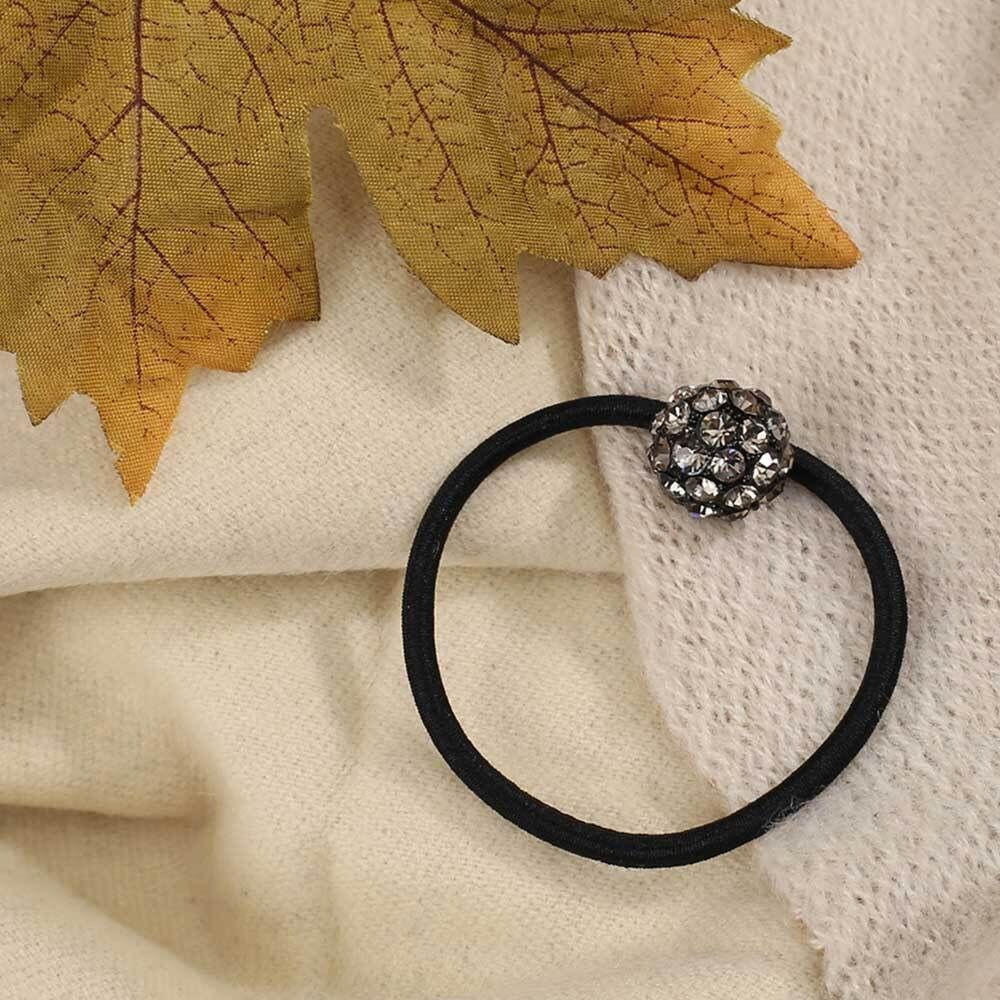 

Подарок девушке черный браслет резинка для волос резинка для волос подвеска