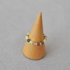 Summer Vintage Natural Stone Colorful Beaded Ring Personalized Simple Elastic Finger Ring Jewelry