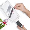Mandoline Slicer Adjustable Stainless Steel Blades with NonSlip Grip for Kitchen Vegetable Cutting, Gray