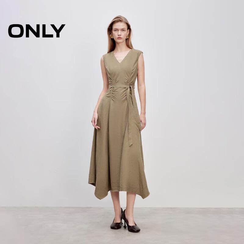 ONLY Women s Retro V-Neck A-Line Long Dress S