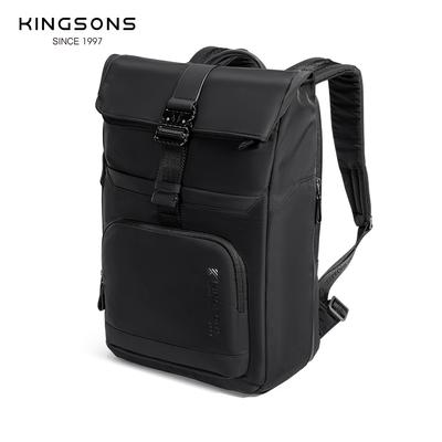Pánský batoh Urban Style Fit pro 15,6palcový notebook Business Travel Batoh s nabíjecím portem USB Vodotěsný polyester odolný proti opotřebení