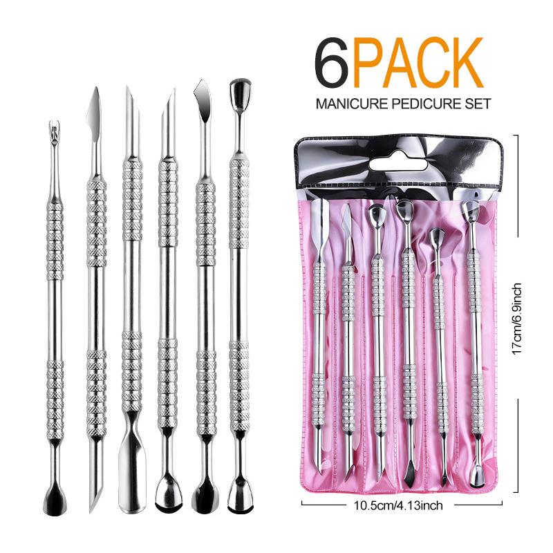Professional Stainless Steel Nail Cuticle Pusher Heavy Duty Gel Remover Scraper Manicure Equipment