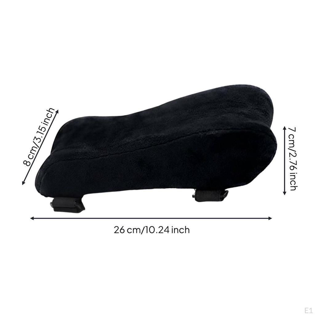 2 Pieces Chair Armrest Heightening Pad Cooling Gel Memory Foam Pressure Relief Office