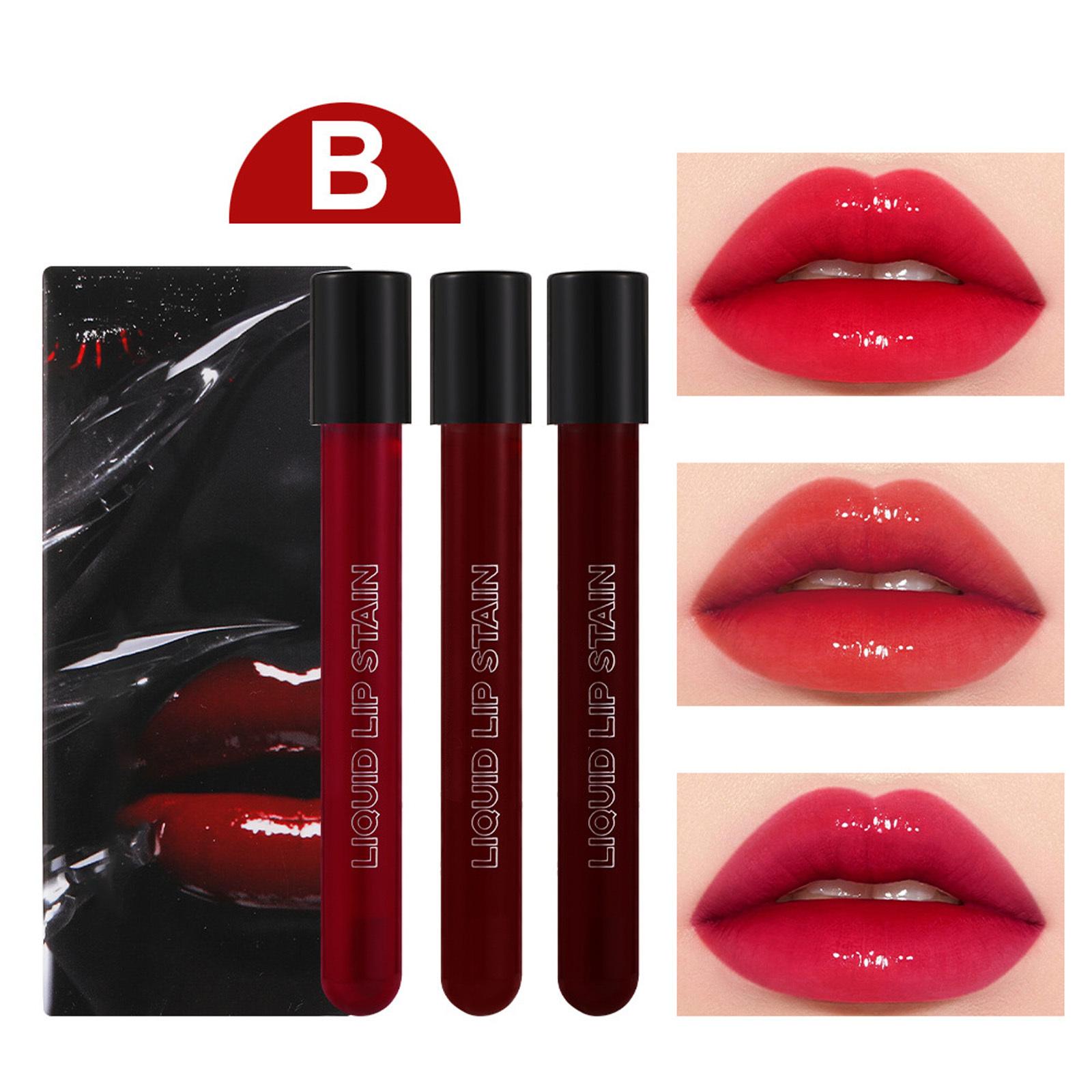 

Набор из 3 блесков для губ для женщин и девушек, нежирный, увлажняющий набор помад, увлажняющий блеск, не размазывающийся макияж, косметический бьюти-аксессуар One Size