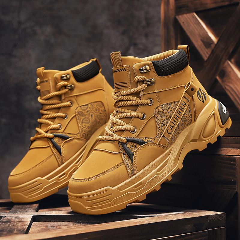 Fashion CYYTL Mens Boots Ankle Cowboy Combat Winter Tactical Leather Motorcycle Chelsea Casual Shoes Work Outdoor Hiking Designer Luxury