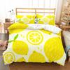 Lemon Duvet Cover Set Fresh Fruit Pattern Comforter Cover Double Single King Size For Kids Teens Adults Bedding Set Quilt Cover