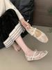 Gentle evening breeze bow ballet shoes girl 2025 new fairy hollow mesh lace embroidered shoes single shoes