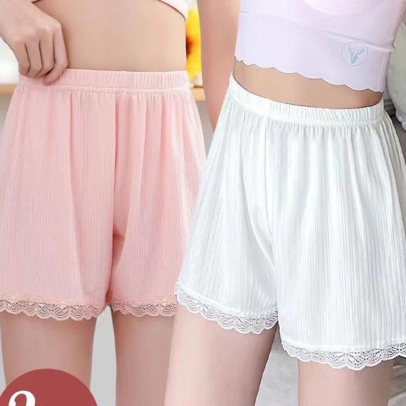 Girls' Ice Silk Anti-Exposure Summer Shorts - Lightweight Boxer Briefs for Kids