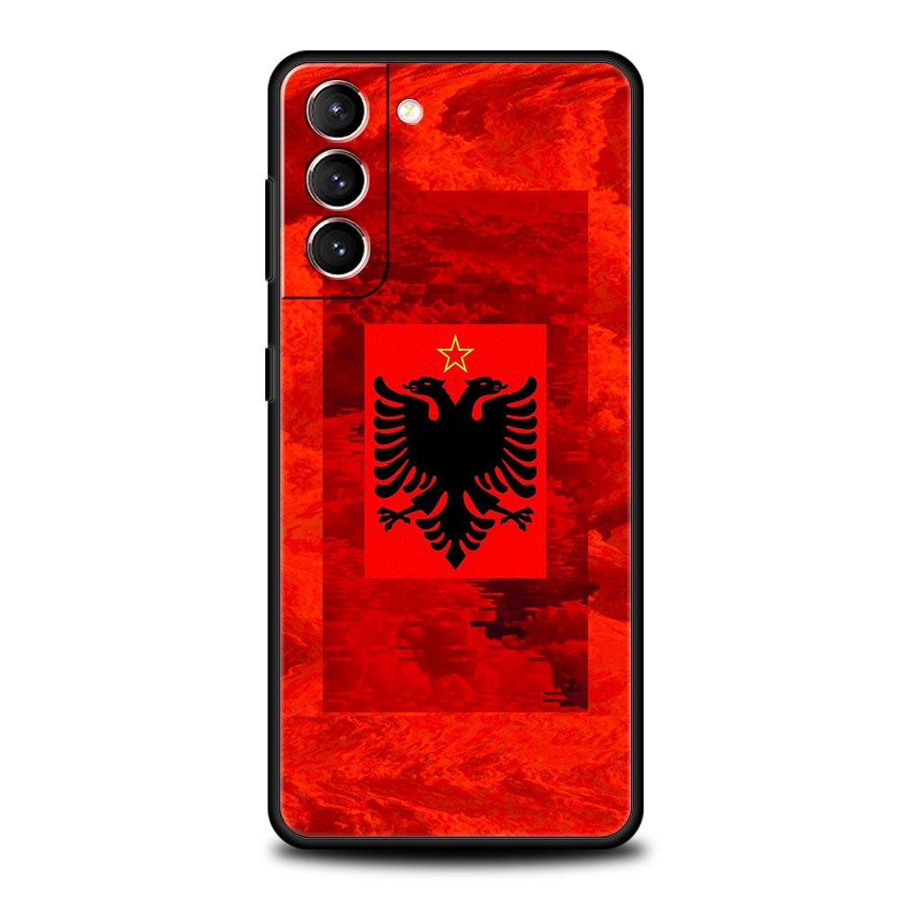 Phone Case For Samsung Galaxy S24 S23 S22 Ultra S20 S21 FE 5G S10 S9 Plus S10E S8 S7 Edge Soft Silicone Cover Albania Flag