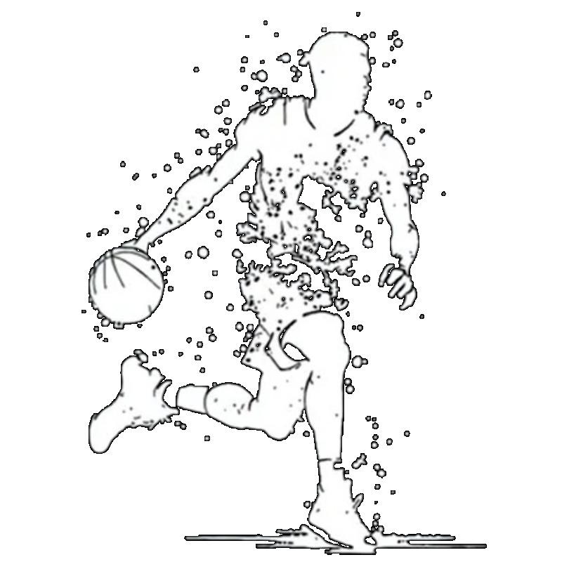 Black T-Shirt with Basketball Player Graphic Print for Casual Wear