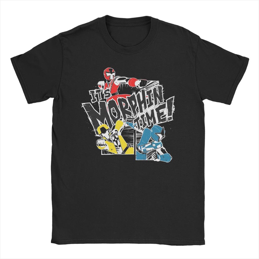 Unisex Unisex Mighty Morphin Power Rangers T-Shirts Baumwollkleidung Humor Kurzarm Rundhals T-Shirt Sommer T-Shirts
