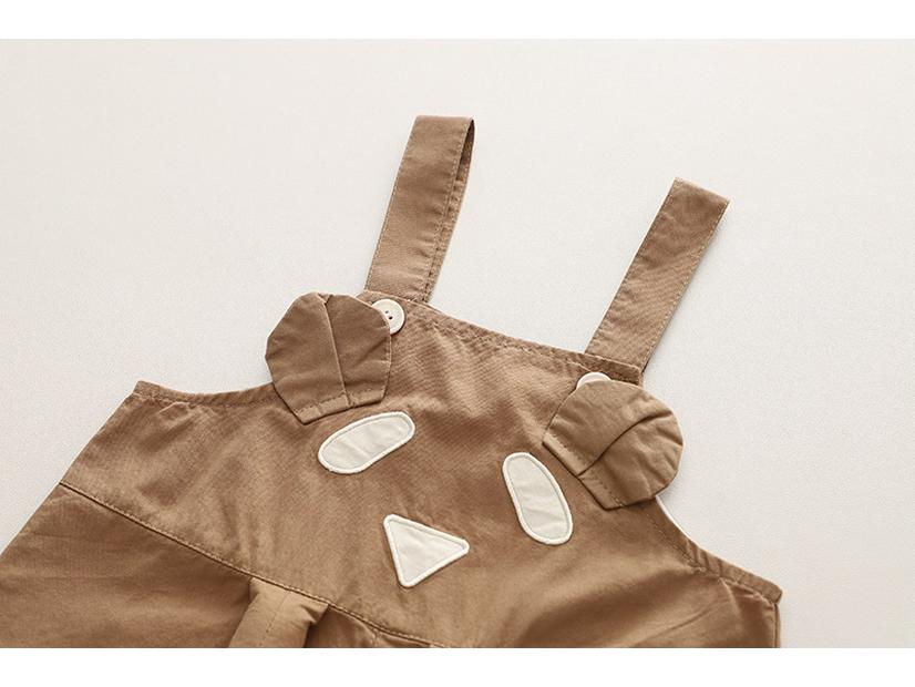 Kids' Summer Cartoon Casual Two-Piece Suspender Short Sleeves Suit