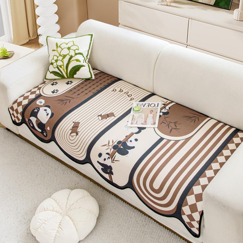 

Ice Silk Summer Sofa Cushion New Sofa Mat Cushion Fixed Non-Slip Summer Special-Shaped Seat Cushion Cartoon Cool Cushion 90*90cm