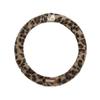 Winter Car Steering Wheel Cover Plush Warm and Antifreeze Car Handle Cover Leopard Print High-end Feel Handle Cover