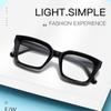 Oversized Frame Clear Lens Anti Blue-ray Reading Glasses Vintage Square Presbyopia Glasses Computer Anti Blue Light Unisex Eyeglasses