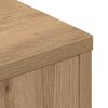 Storage Headboard with LED Artisan Oak Wood Material