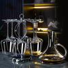 Elegant Burgundy Wine Glass Set 550ml Crystal Stemware With Rack Decanter Modern Minimalist Home Bar Collection