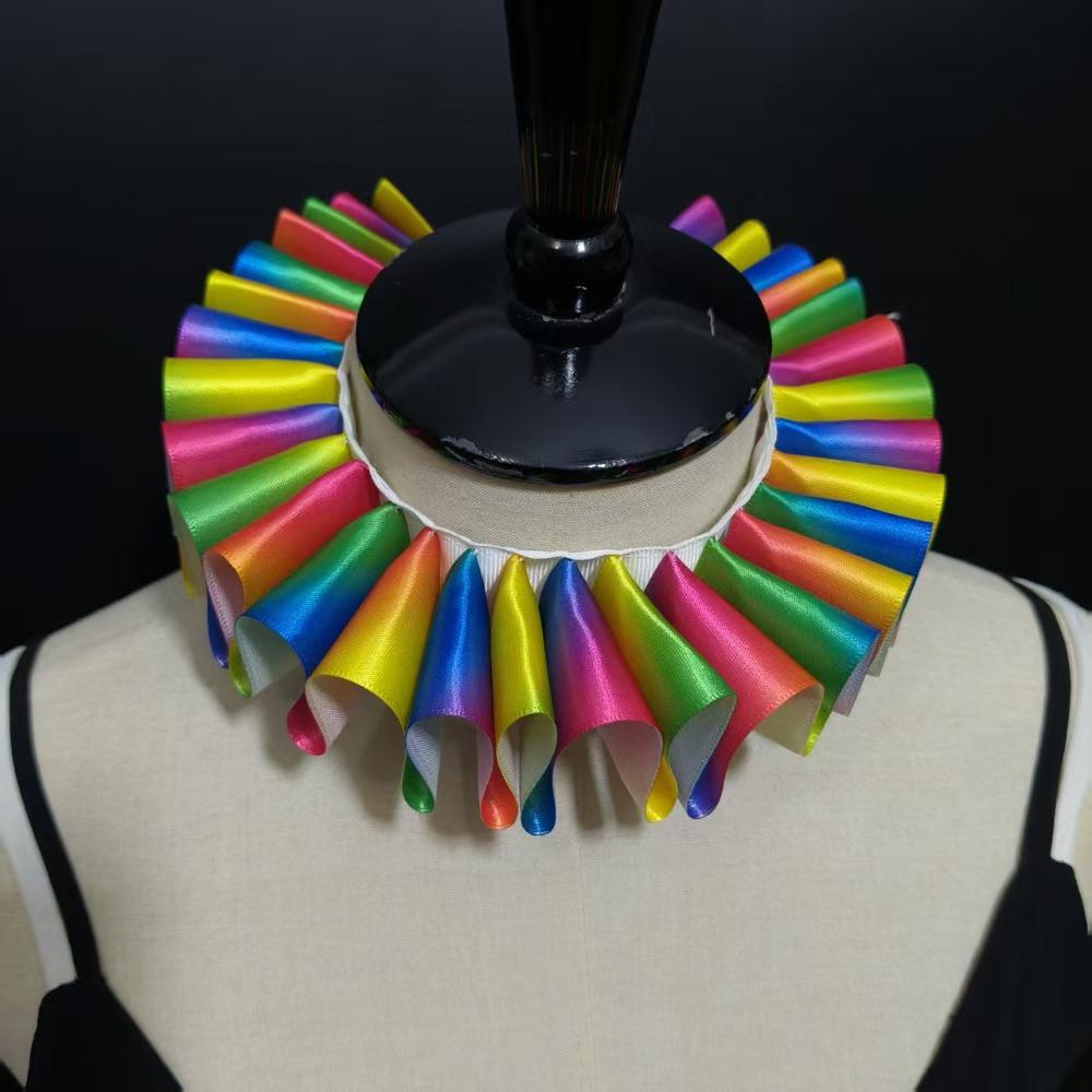 Victorian Costume Neck Ruffled Collar Vintage Renaissance False Collar  Halloween