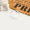 Silvery Plated Snake-Shaped Synthetic Cubic Zirconia Open Ring for Women Trendy Stackable Jewelry Gift