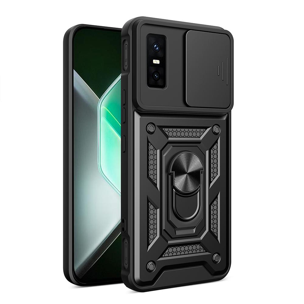 

Чехол для Infinix GT 30 Pro 5G Чехол Сдвижная камера Кольцо-подставка Защитная крышка для Infinix GT 30 Pro Противоударная Capa Infinix GT 30 Pro чёрный