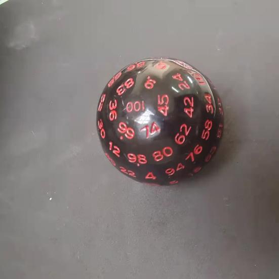 Number Dice Multi-sided Engraved Number Bright Color Easy To Read Acrylic 100 Sided Polyhedral Dice Table Games Board Game Props