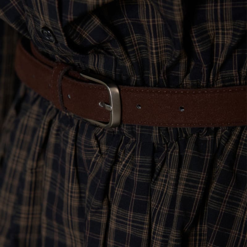 

pink PINEAPPLE MATTE SYNTHETIC SUEDE BELT_BROWN BROWN_FREE