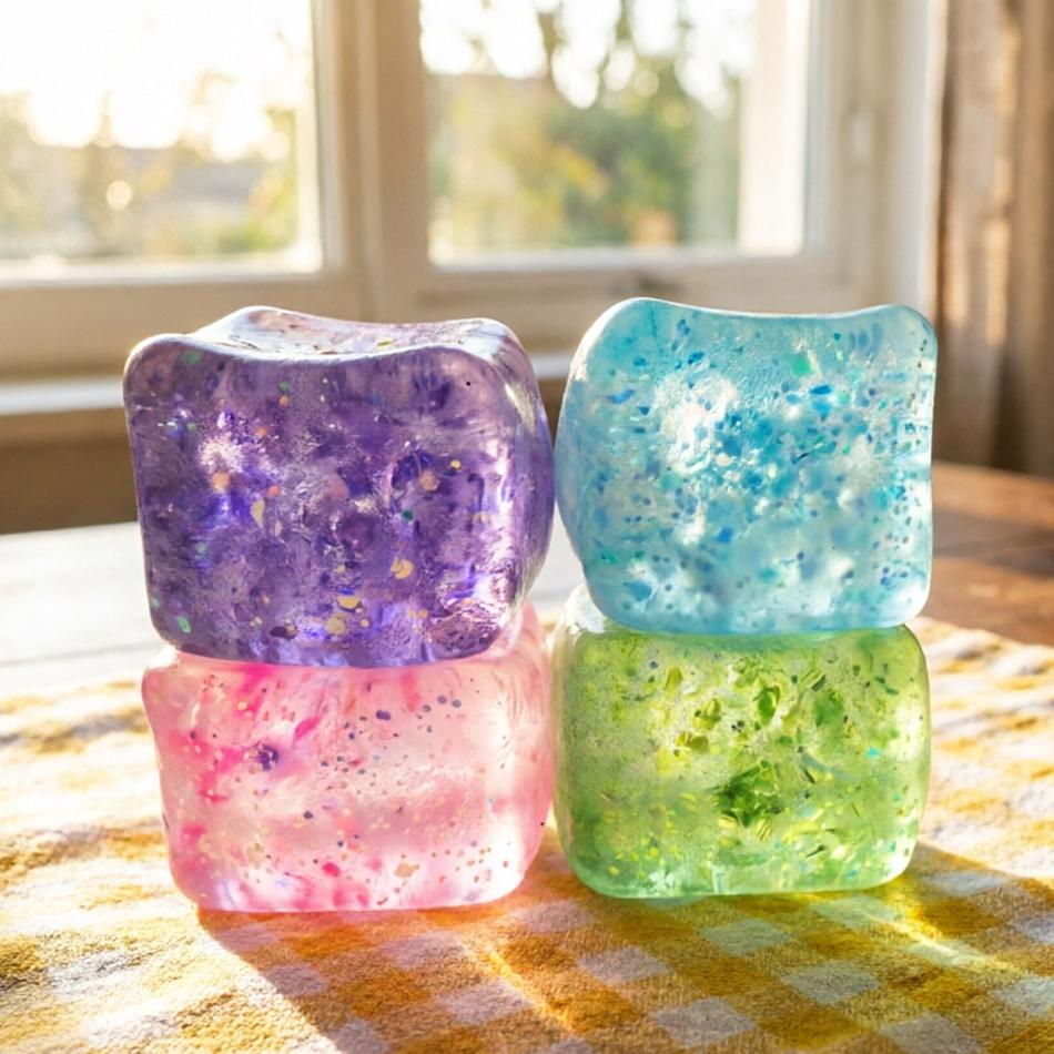 Hot 1-4pcs Snowflake Ice Cube Malt Sugar Squishy Blind Box Stress Relief Slow Rebound Anti-Anxiety Squeeze Toy sale