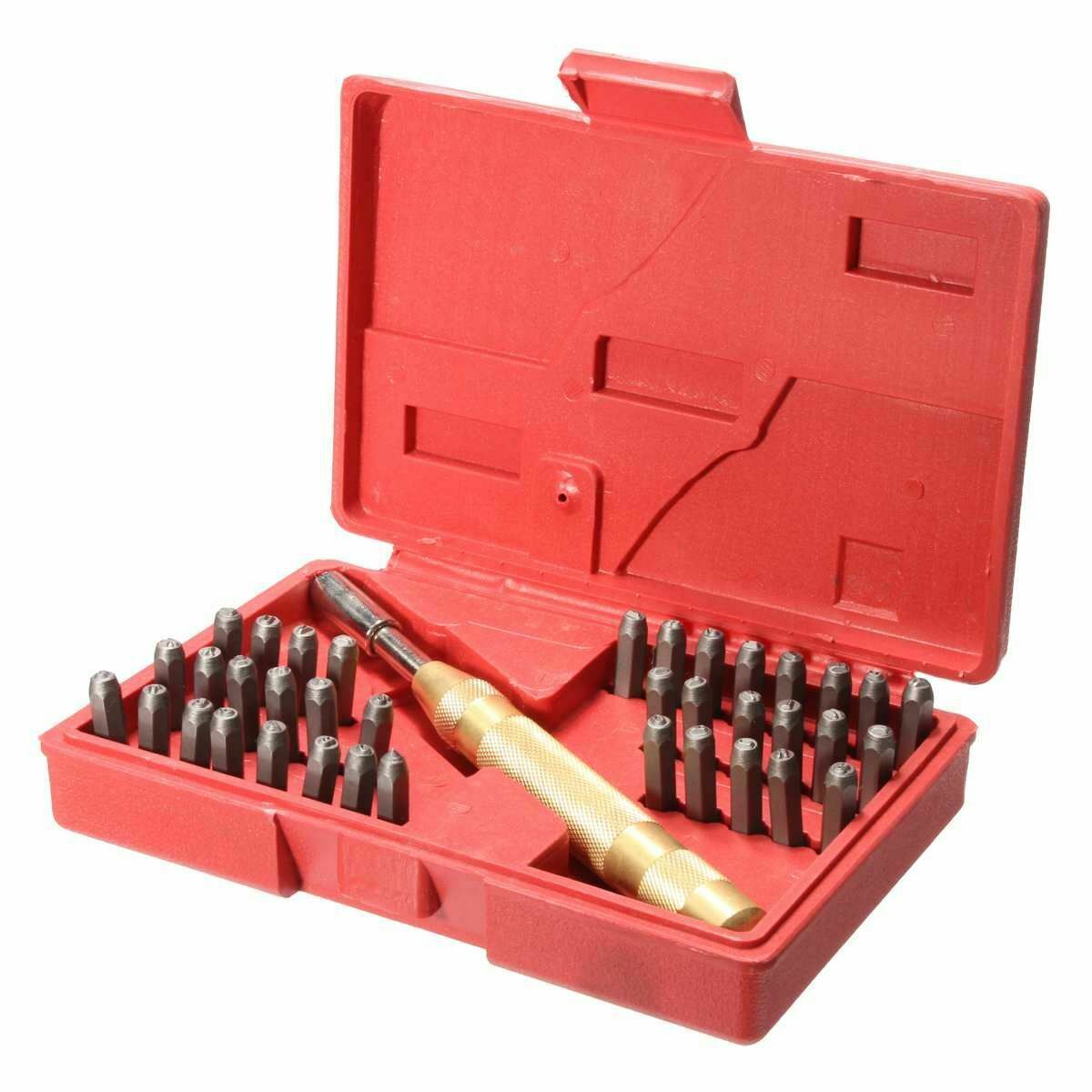 

38 Pc Steel 1/8in Automatic Number Letter Stamp Kit Metal Punch 8PCS / set of letters punch digital punch
