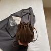 Tassel Handbag Drawstring Bucket Bag Women's Shoulder Crossbody Bag