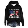 Women's Hooded Long Sleeve Printed Flannel Top Hooded Sweatshirt