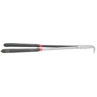 Pince à bec à long manche extra long 400 mm 16 pouces Mâchoires coudées à 90 degrés Bec courbé Outils de réparation