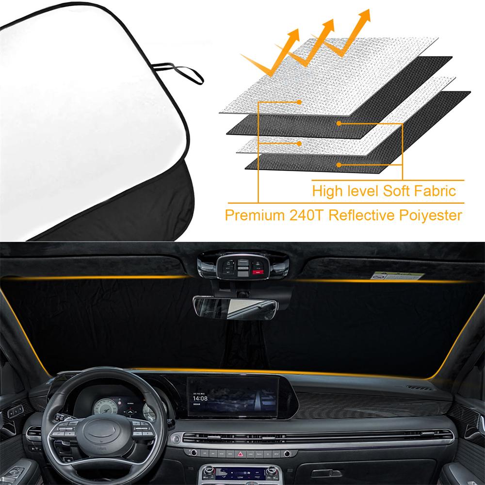 For Hyundai Palisade 2020-2025 Car Windshield Visor Sunscreen Window Sun Shade Blocks Parasol Coche UV Rays Driver Protection