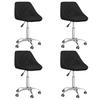 Vidaxl Swivel Dining Chairs, 4 Pcs, Black, Faux Leather