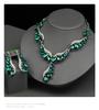 Luxury European & American Teardrop Gemstone Jewelry Set: Necklace and Earrings for Evening Banquets