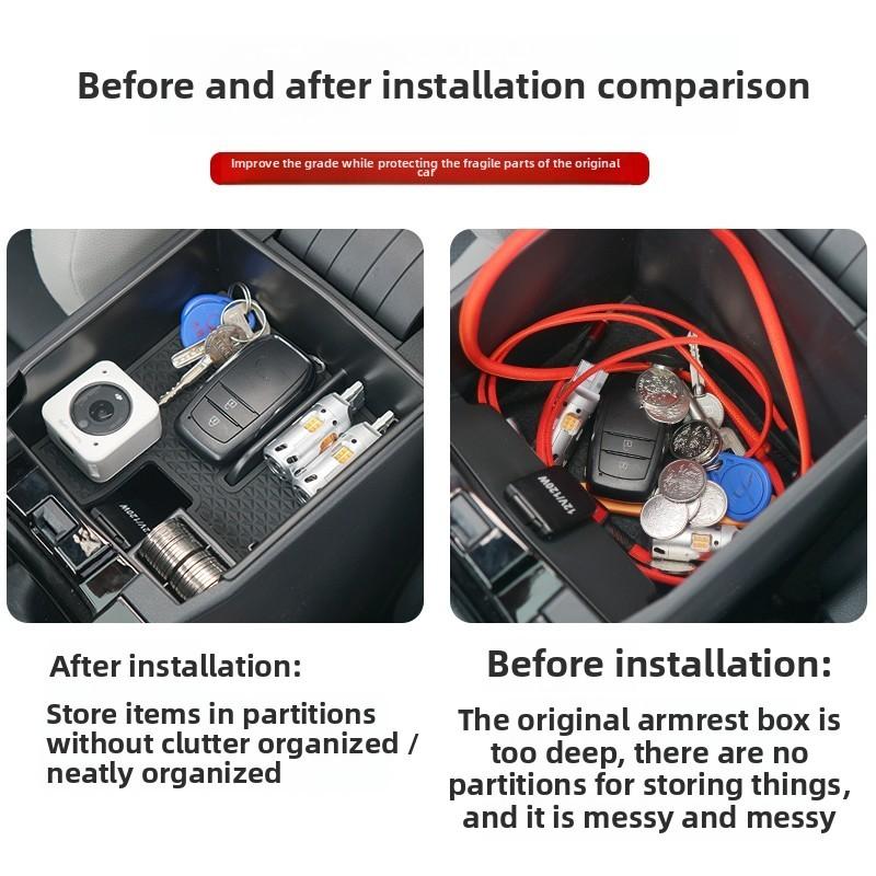 For Toyota Corolla Cross E210 2018~2025 Car Center Console ABS Tray Armrest Wallet Glasses Card Sundries Storage Box Accessories