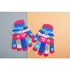 Mary Children's Gloves, Five-finger Baby Autumn and Winter Colored Snowflakes, Six-color Students and Children Double-layer Thickened Warm